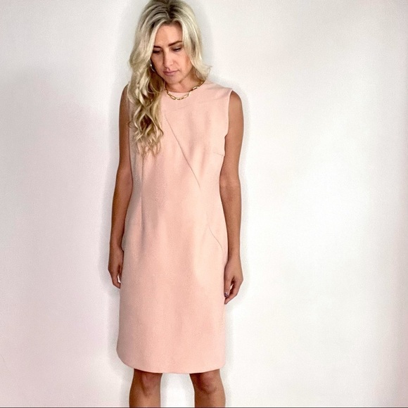 BOSS Pale Pink Sleeveless Sheath Dress size 8 - Picture 2 of 16